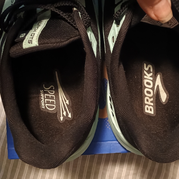 Brooks Black and Light Blue Athletic Shoes - Picture 7 of 11